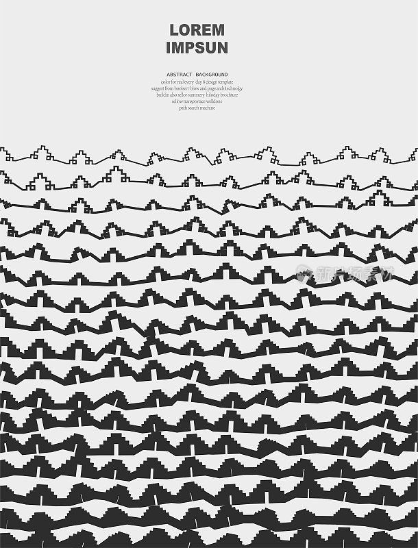 摘要黑白波浪条纹纹理图案背景