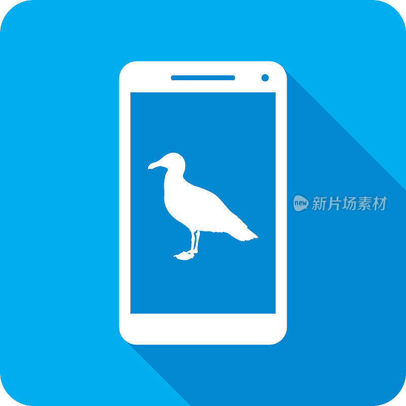 海鸥智能手机图标剪影