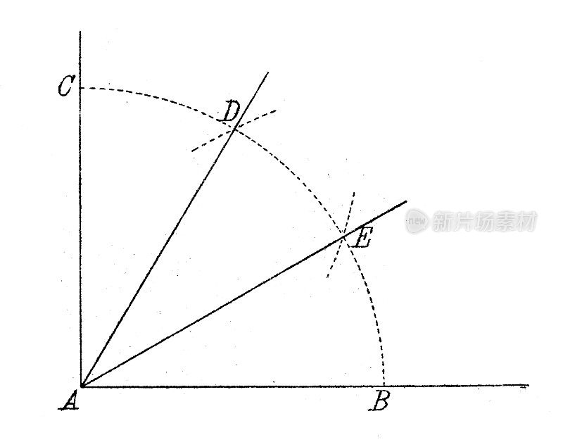 古董插图，数学和几何:三角形属性