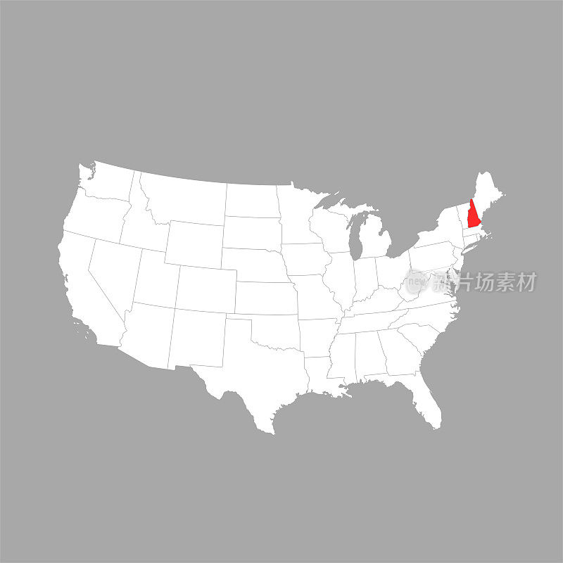 新罕布什尔州地图