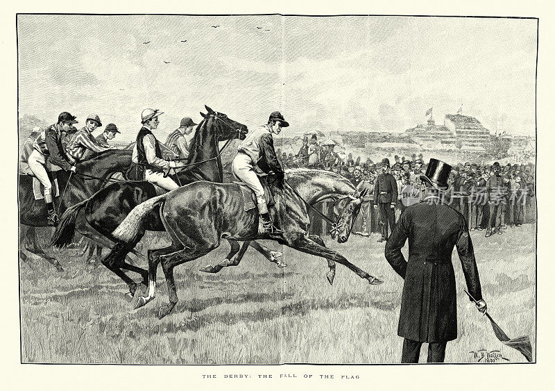 埃普森德比开始,旗帜落下,赛马骑师,维多利亚体育史,19世纪90年代