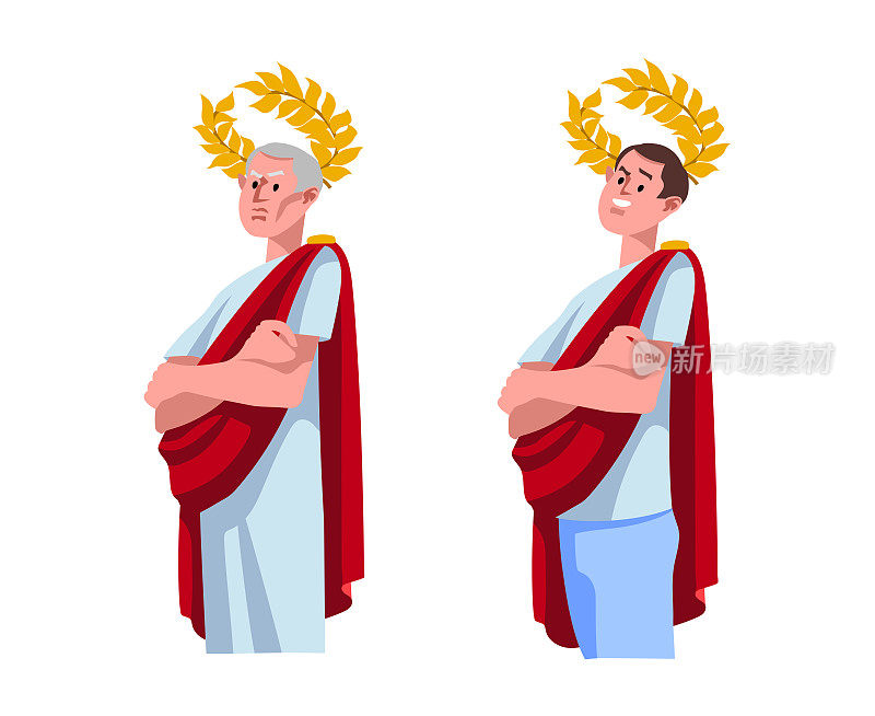 古罗马贵族和他的现代后裔骄傲行为的概念。