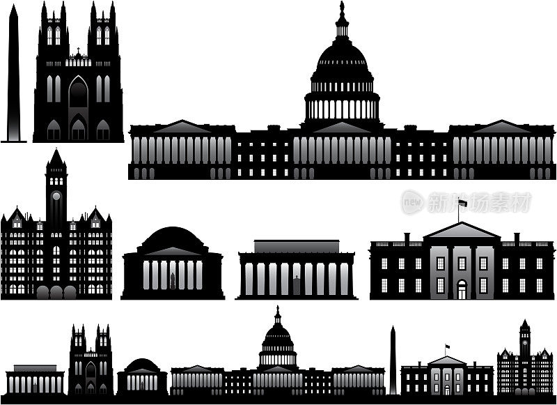 华盛顿特区的天际线和建筑物