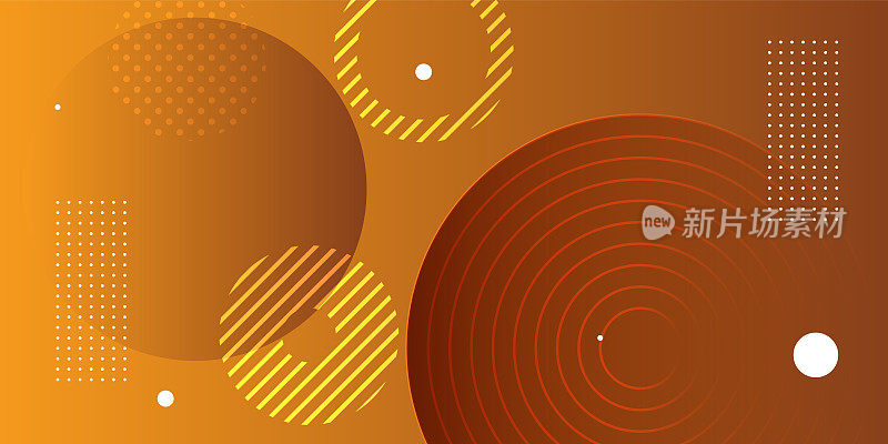 现代对角线橙色和红色梯度几何圆形状在抽象的背景。设计登陆页，背景，横幅，网站模板，社交媒体，海报，销售横幅等