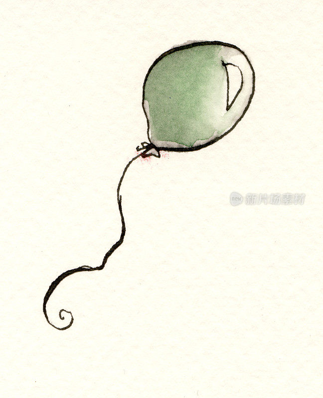 画水彩气球