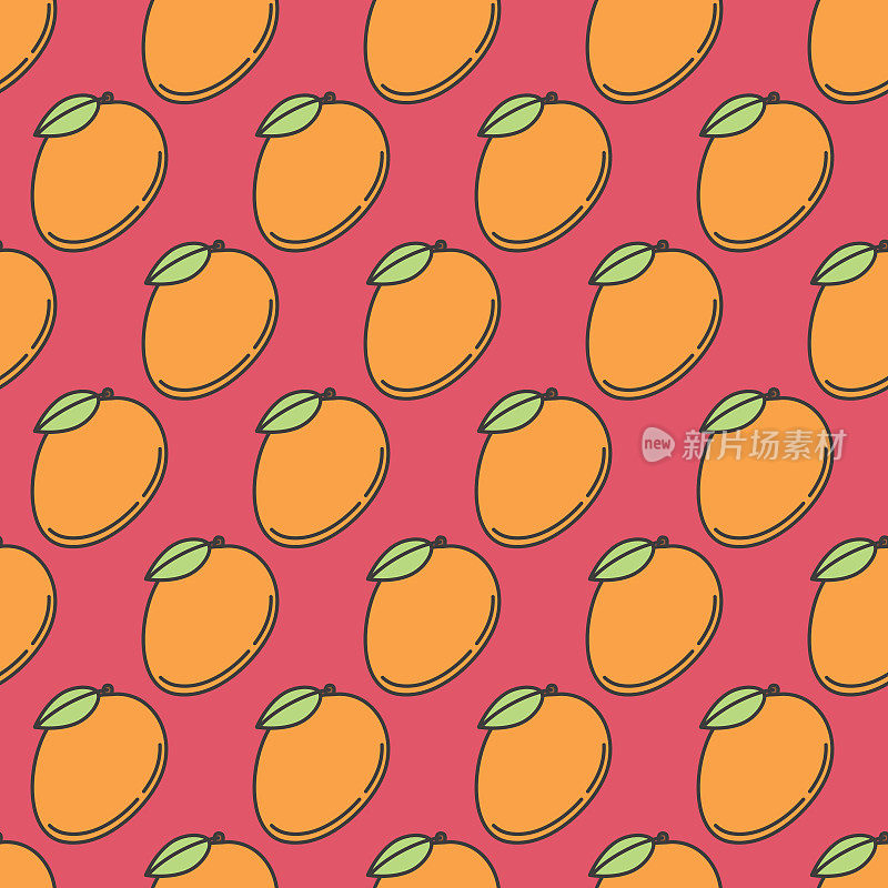 水果图标无缝模式，芒果
