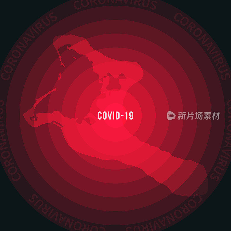 基里巴斯COVID-19传播地图。冠状病毒爆发