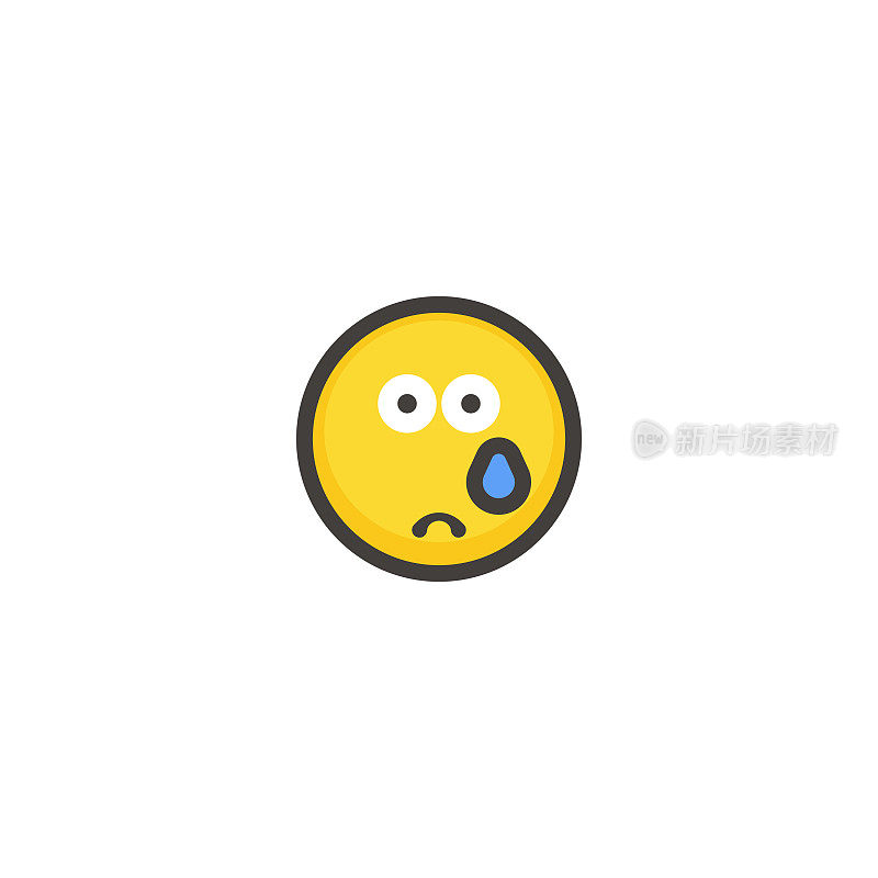 Emoticon平面设计轮廓线