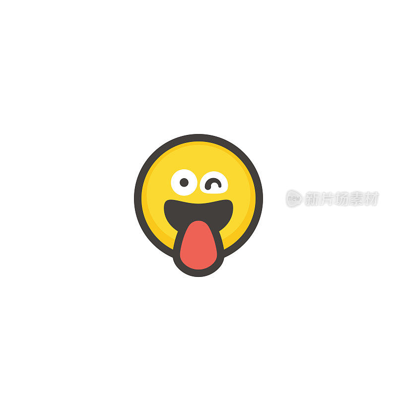 Emoticon平面设计轮廓线