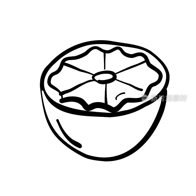 青柠片果实孤立在白色上