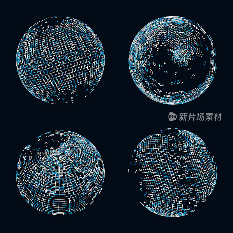 环纹理球技术图标收集