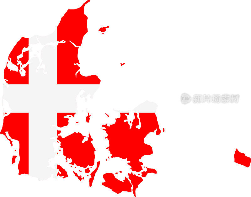 丹麦国旗地图