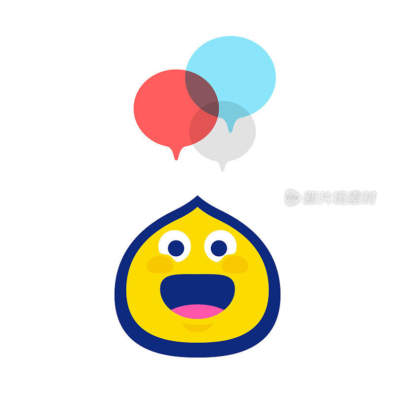 Emoticon喜悦和言语泡沫