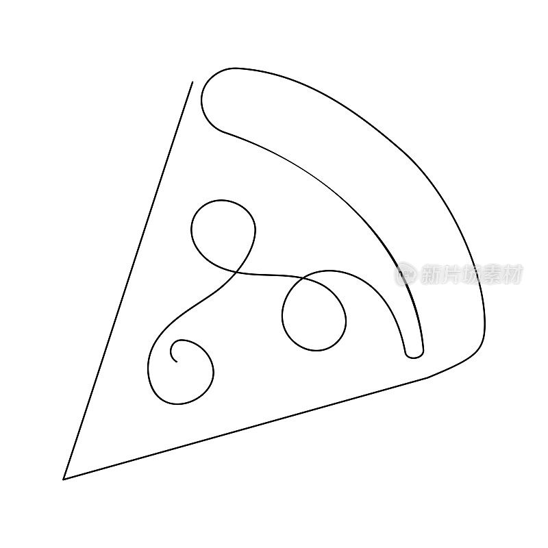 比萨单线图标