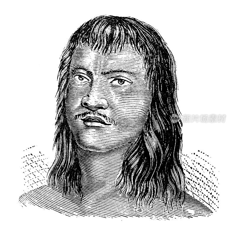 古董插画,民族志和土著文化:南美洲,科雷图