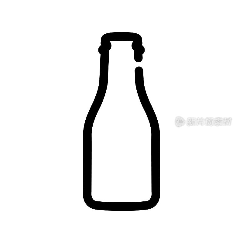 插图矢量图形的奶瓶图标