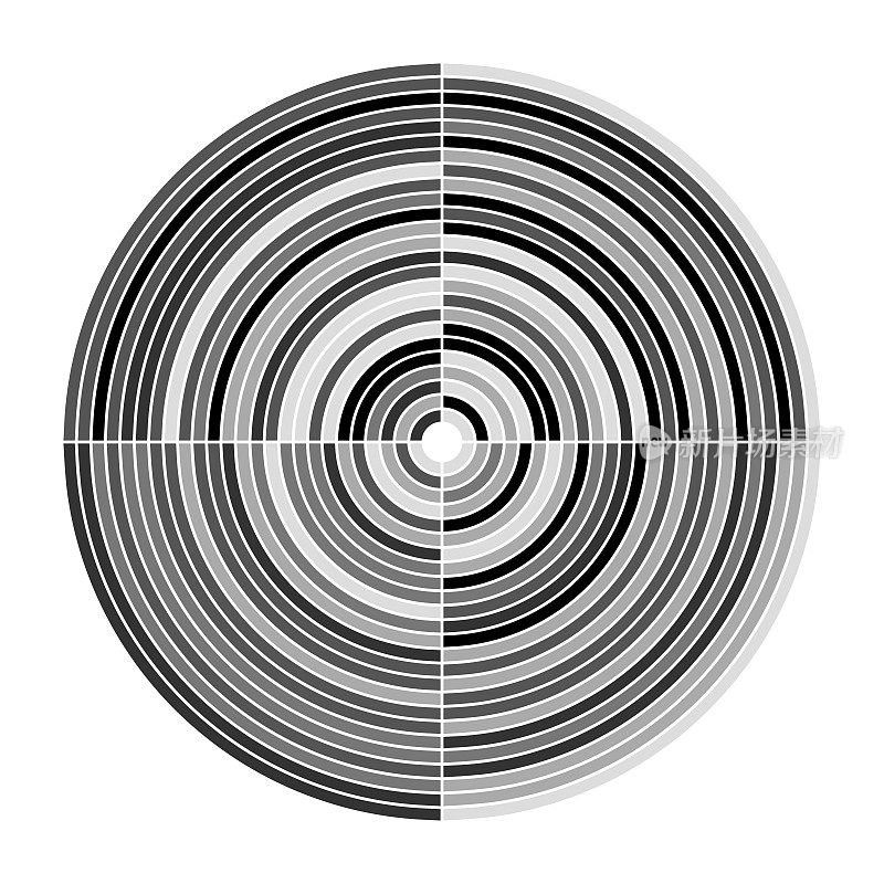 灰色圆形与4节背景图案