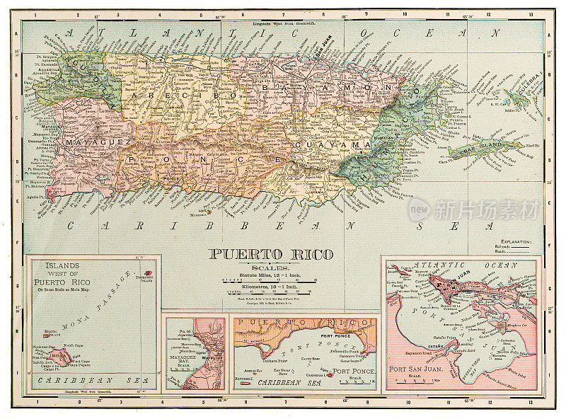 1899年波多黎各地图