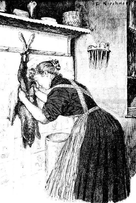 女仆正准备煮兔子