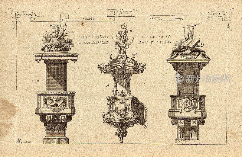 教堂讲坛，法语，教会建筑和设计的历史，艺术，维多利亚，19世纪