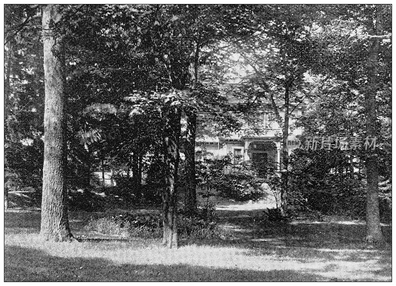 汉普顿县，马萨诸塞州的古董图像:岩石Rimmon宅基地，乔治M阿特沃特的住所