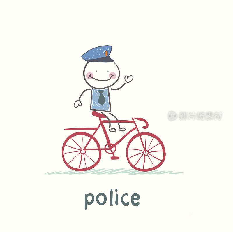 骑自行车的警察