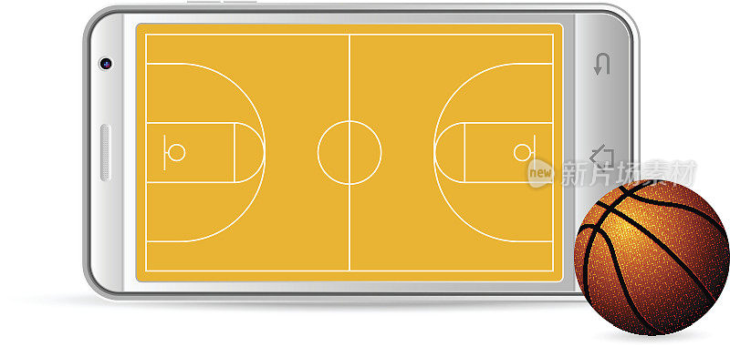智能手机的篮球