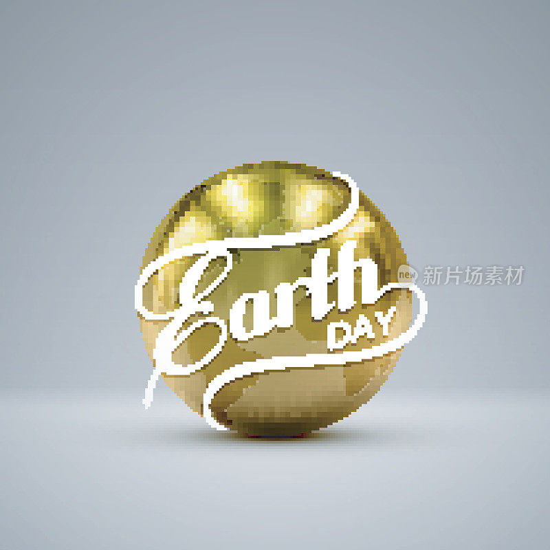 地球日标识设计。