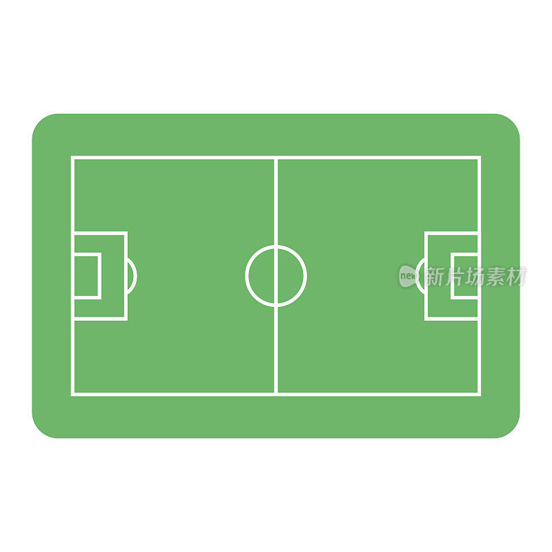 足球场，足球场或足球场，矢量插图在平面设计