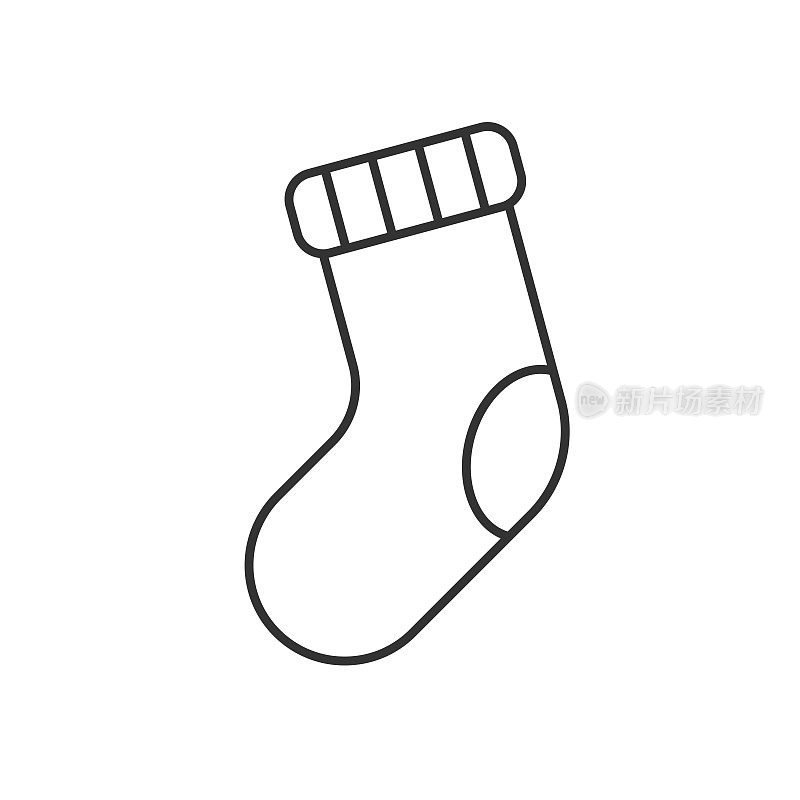 圣诞袜线图标