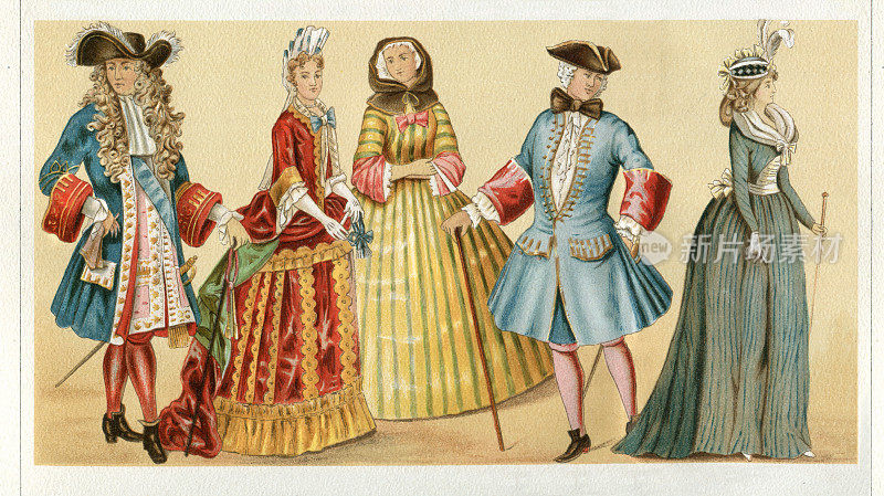 17世纪路易十四的法国传统服饰