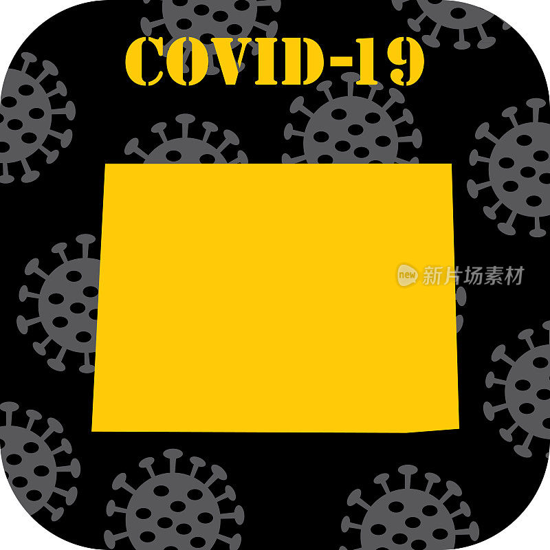 COVID-19科罗拉多州地图图标