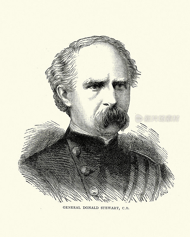 陆军元帅唐纳德・斯图尔特爵士，印度军官，19世纪