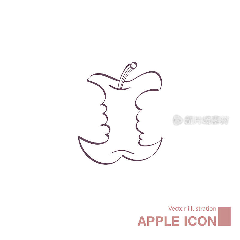 矢量画苹果。