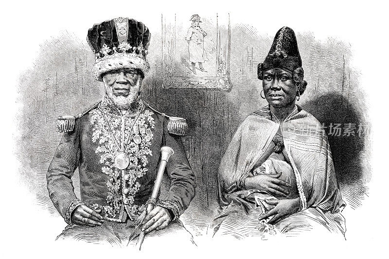 1865年，加蓬Mpongwe的国王丹尼斯・Rapontchombo