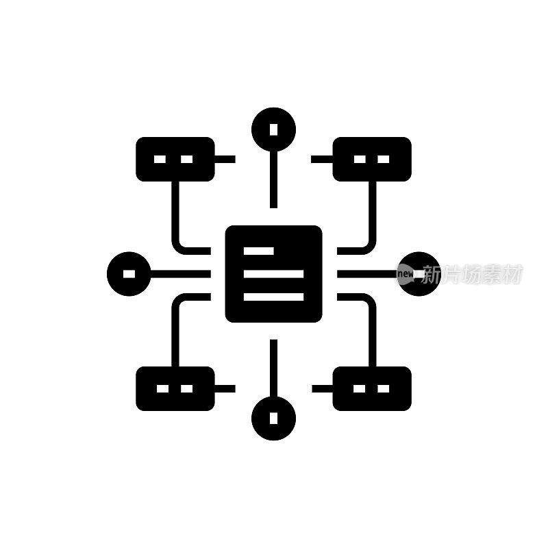 网站线框平面图标，平面插图符号设计