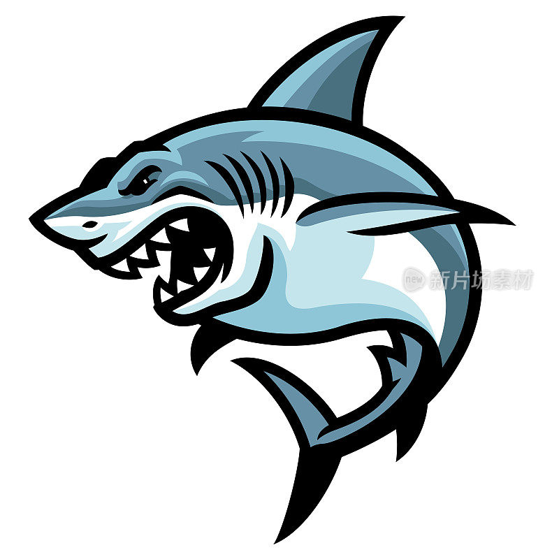鲨鱼鱼标志吉祥物