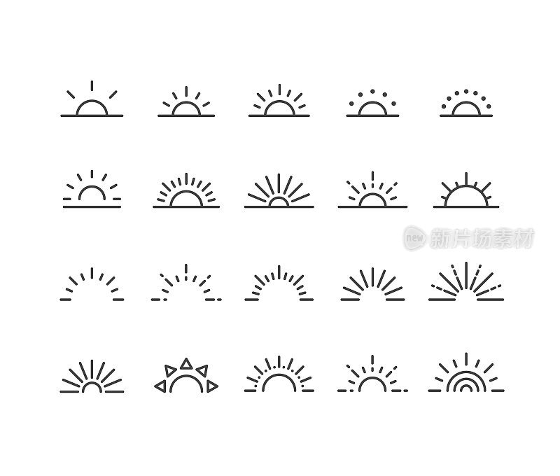 日出图标-经典线系列