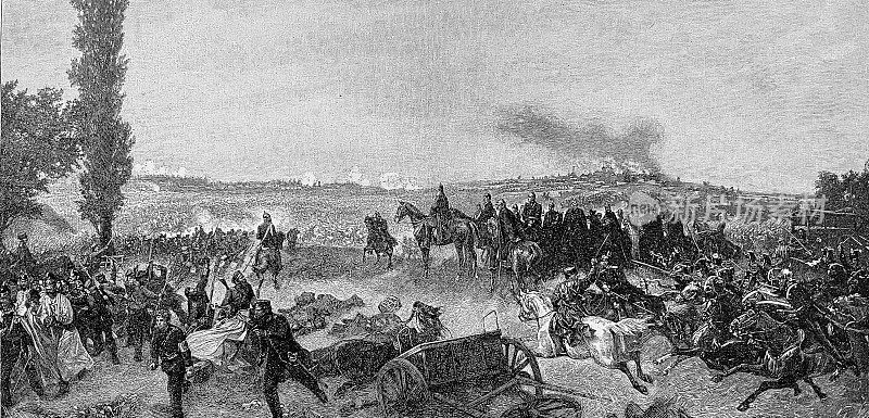 1866年7月3日，德国国王威廉一世在K?niggr?tz之战中