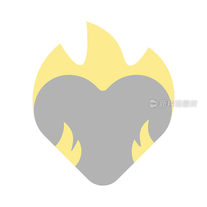 火上的心图标设计