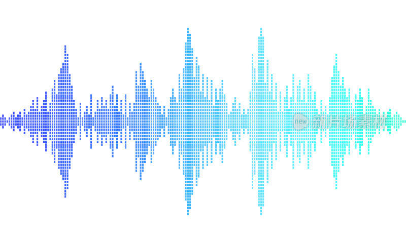 声波矢量。波作为音频均衡器隔离的背景。音频技术。脉冲音乐波形