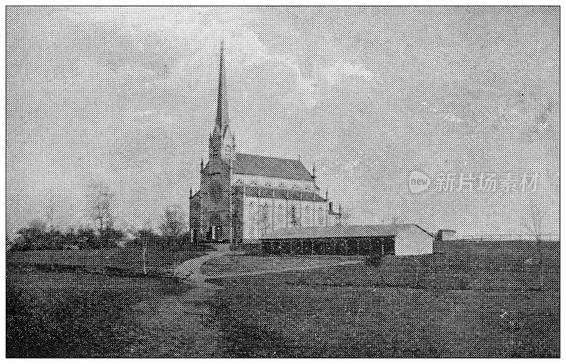 汉普顿县,马萨诸塞州的古董图像:法国天主教堂,奇科皮