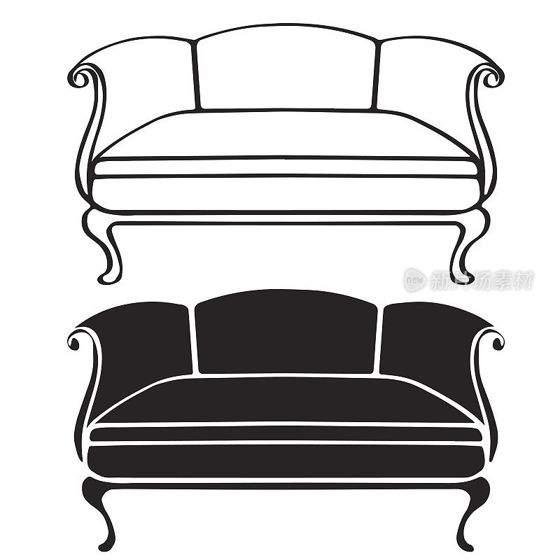 家具，复古沙发
