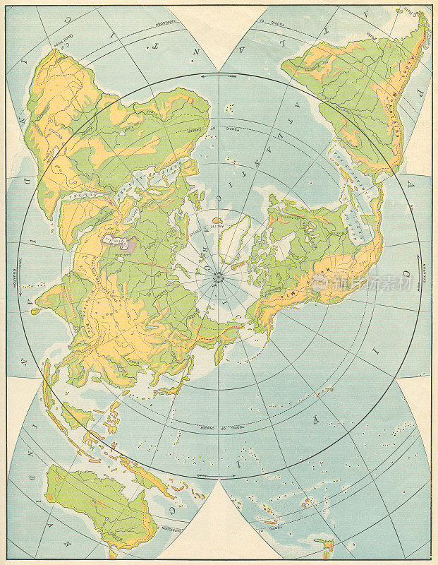 北极的地图