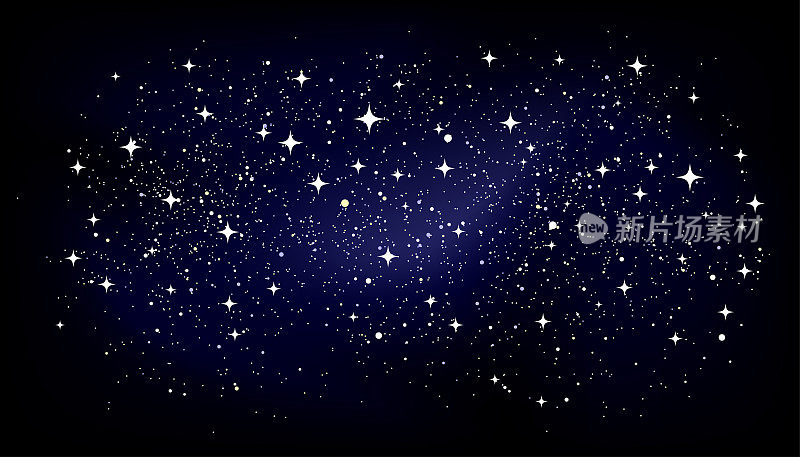 星光熠熠的椭圆形的背景