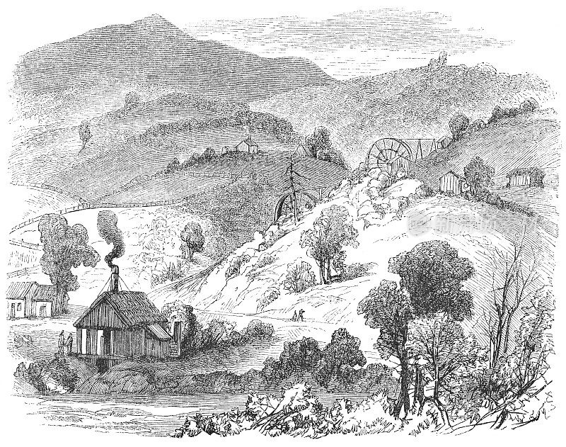 美国加利福尼亚州马里波萨县的马里波萨牧场(19世纪)