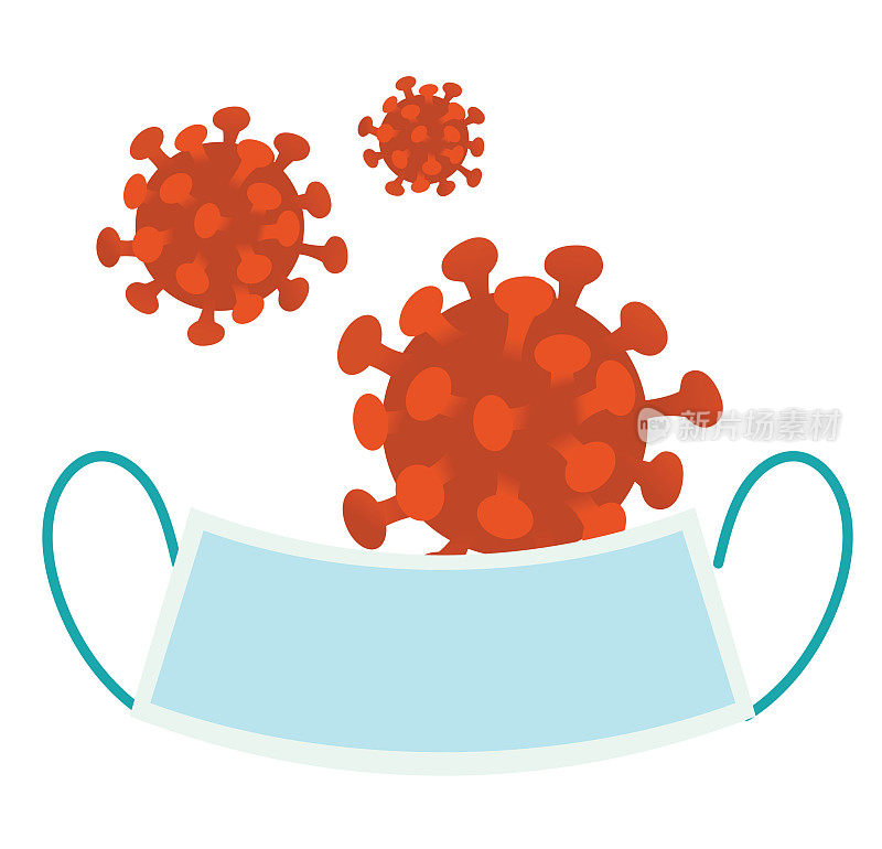 感冒和流感病毒细菌图标