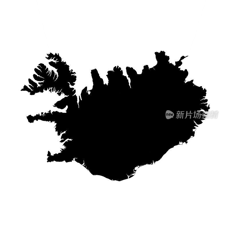 冰岛地形图阿尔法通道