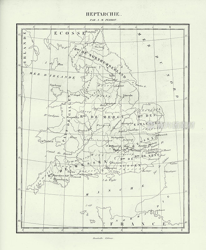 年份，英格兰和大不列颠历史地图，英国维多利亚版画，1840年