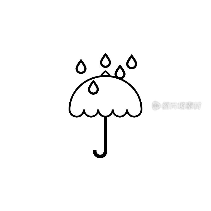 伞图标，雨矢量，伞插图